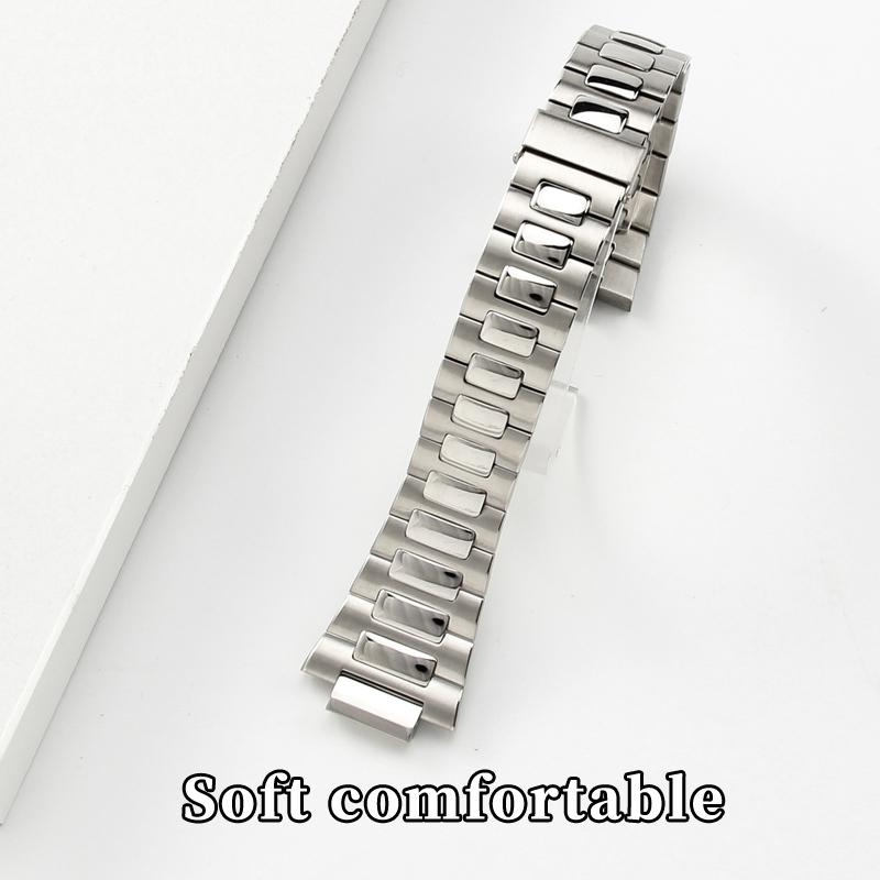 Uhrenarmband für Patek Philippe NAUTILUS 5711 5726 Faltschließe Armband Uhrenzubehör Massiver Edelstahl Armband 25mm