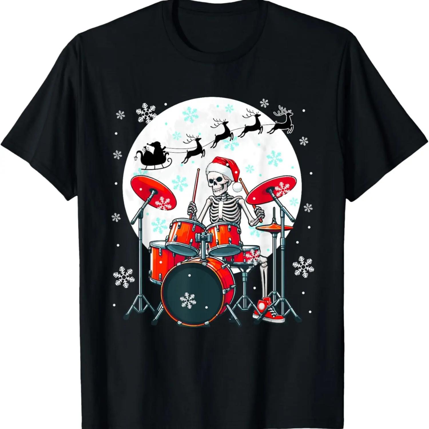 Drummer Girls Women Percussion Musical Instrument Drums T-Shirt S