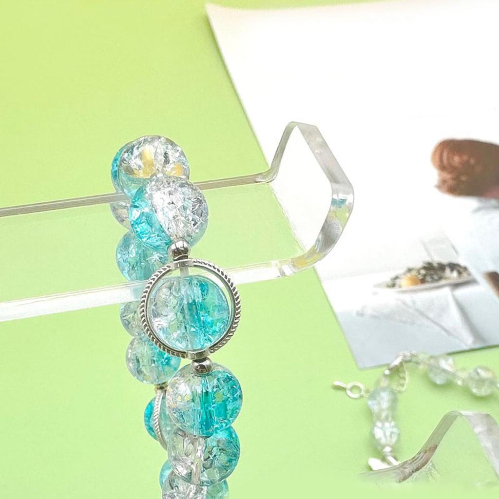 Multiple Tiers Acrylic Jewelry Holder for Organized Bracelet Storage Decorative Countertop Display With Easy Assembly