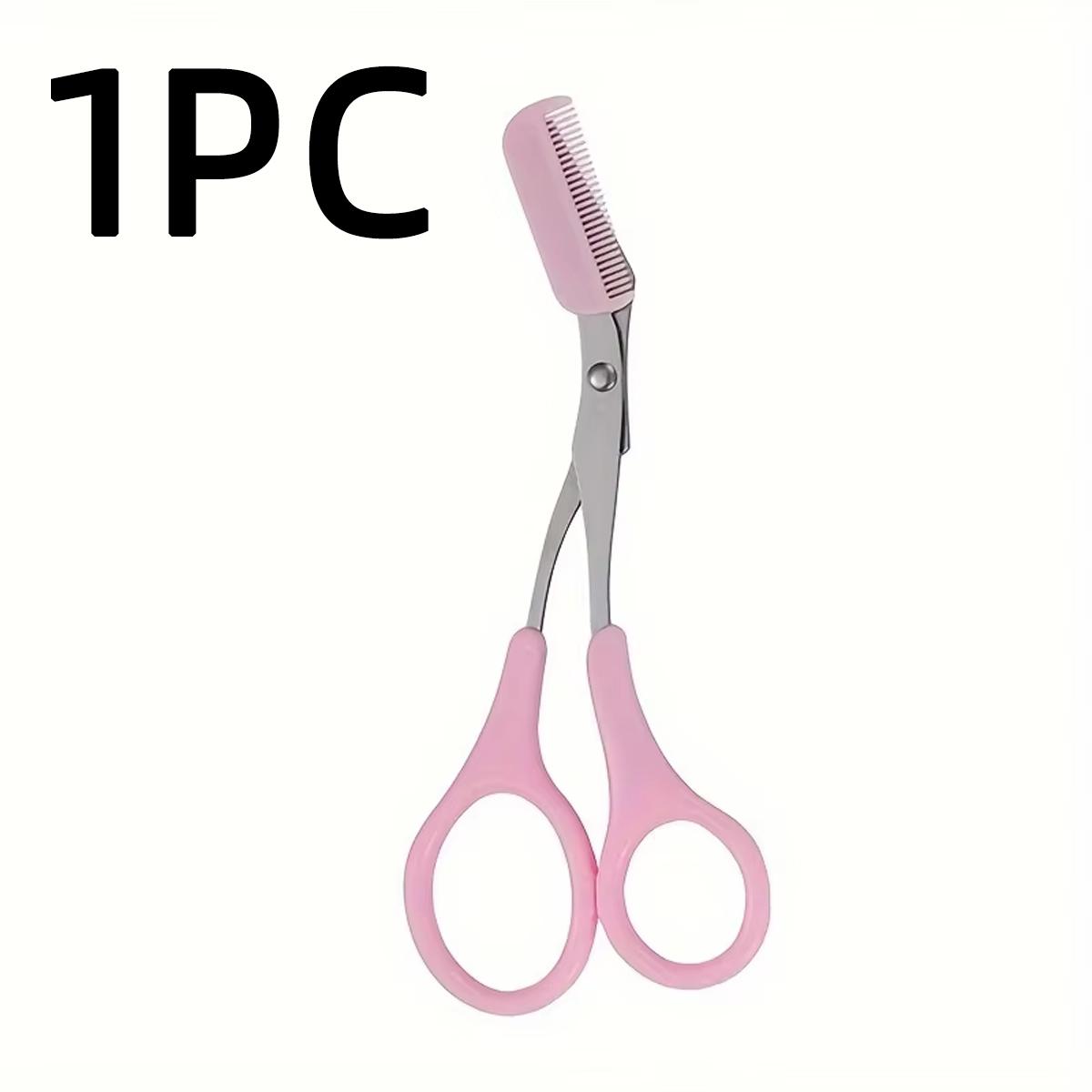 

Розовые щипчики для бровей из нержавеющей стали с маленькими расческами для бровей, инструменты для красоты и макияжа для придания формы бровям