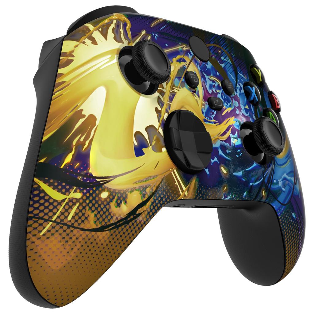 custom front housing shell for Xbox Series featuring a patterned Xbox Core cover faceplate not eXtremeRate's X/S, soft-touch (controller included)