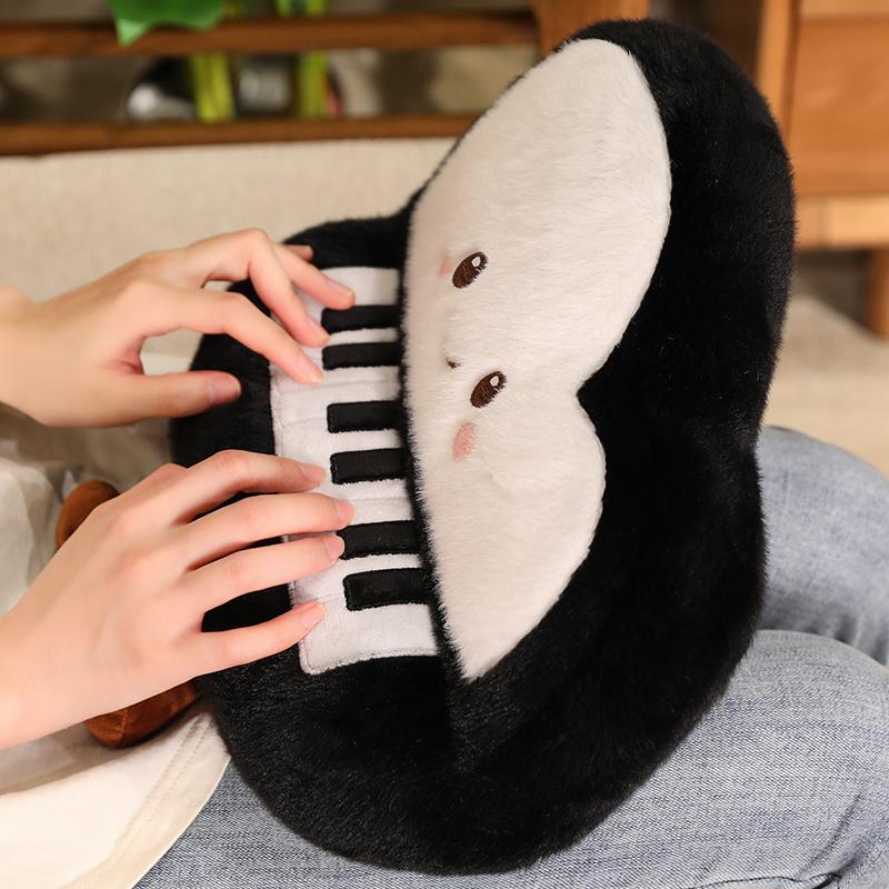 New Musical Instrument Doll Piano Pipa Pillow Cushion Brown Guitar Drum Plush Toy Cute  Kawaii Birthday Gift Children Home Decor