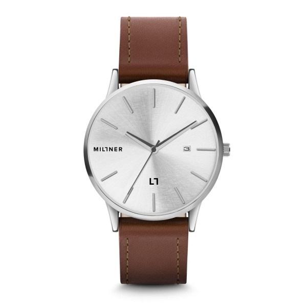 

Наручные часы Millner Rodney серебристо-коричневые 42 мм