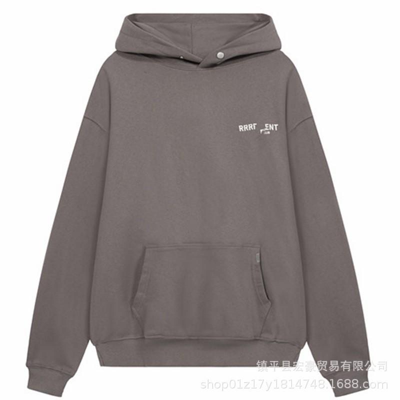 Oversized Cotton Hoodie Men Women Fall Streetwear Letter Print Loose Fit Casual Pullover