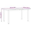 Garden Table Black 150 X 90 X 74 Cm Aluminum and Glass