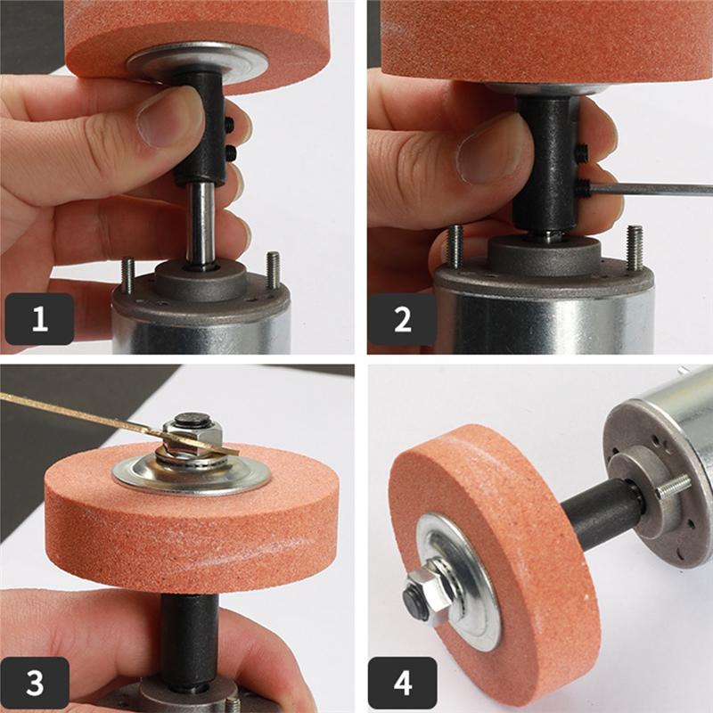 A25F-For Bench Grinder, Polisher, Sander, For Rotary Tools- Steel Spindle Adapter Kit(2-Pack), Motor Arbor Adapter