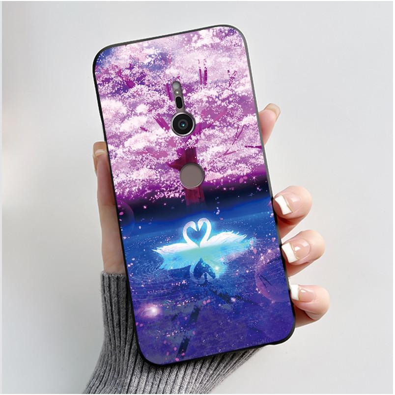 Casing For Sony Xperia XZ2 H8216 H8296 XZ3 H9436 H9493 Case Aesthetic Fashion Cute Cat Shockproof Black Silicone Soft TPU Cover