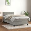 Maison Exclusive - Rete a doghe per letto e materasso Grigio chiaro 90x190 cm Velluto