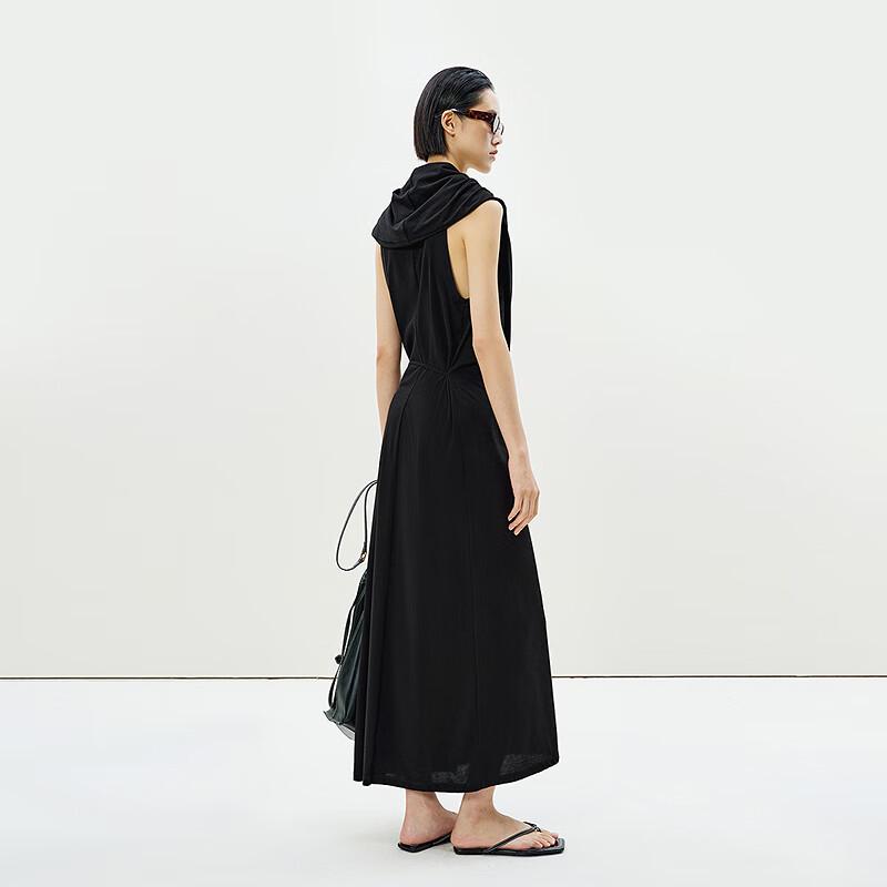 LESS 2025 Summer Round Neck Sleeveless Cotton Dress