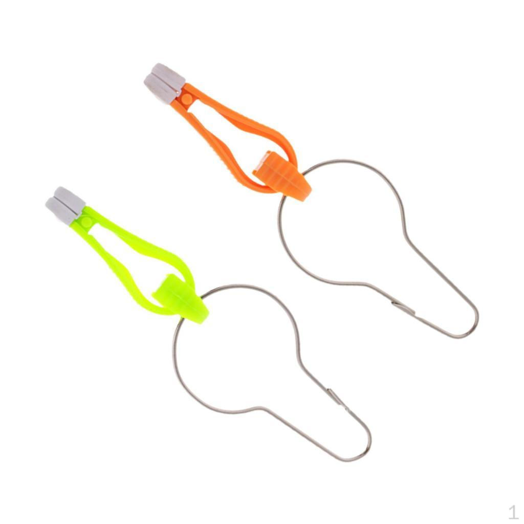 

2pcs Planer Board Ring Release Clip with Hook Yellow and Orange