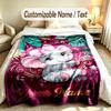 Elefanten-Thema Weiche Decke Personalisierter Benutzerdefinierter Name Textdruck Warme Decke Zuhause Sofa Schlafzimmer Dekoration