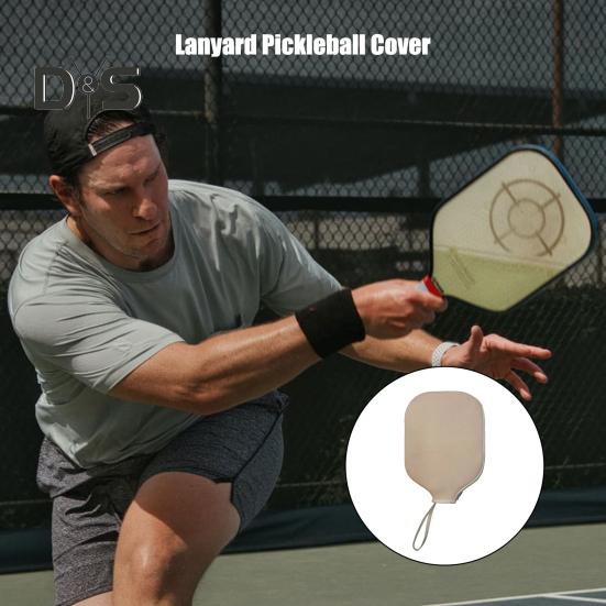 Pickleball Paddle Cover Lightweight Pickleball Racket Sleeve with Lanyard Waterproof Scratch-Resistant Pickleball Accessories