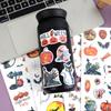 4pcs/setHalloween Laser Pumpkin Stickers Glitter Skull Bat Spider Party Favors Water Cup Laptop Skateboard Guitar Suitcase Decor