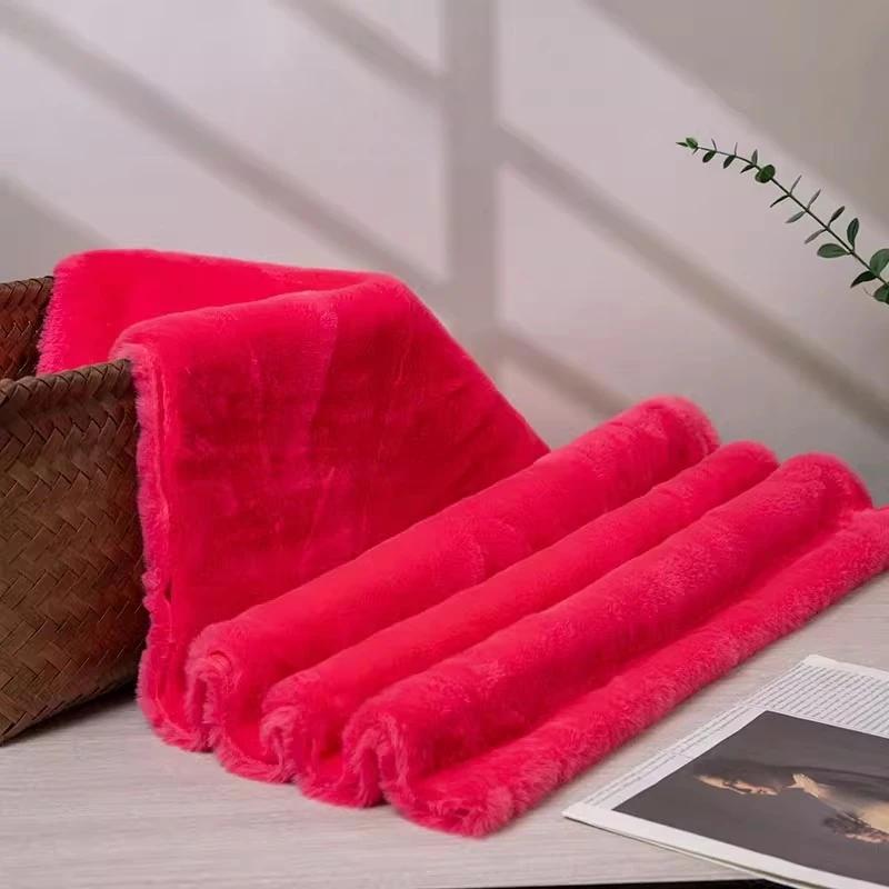 Thickened Plush Fabric 12mm Encrypted Imitation Rex Rabbit Fur Fabric Short Plush Counter Background Fabric, Clothing Fabric