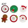 Tabletop Protection for Mugs Teacups Christmas Crochet Coaster, Handmade Woven Drink Cup Pad, Cute Santa Snowman Unique Holiday Gift Friends