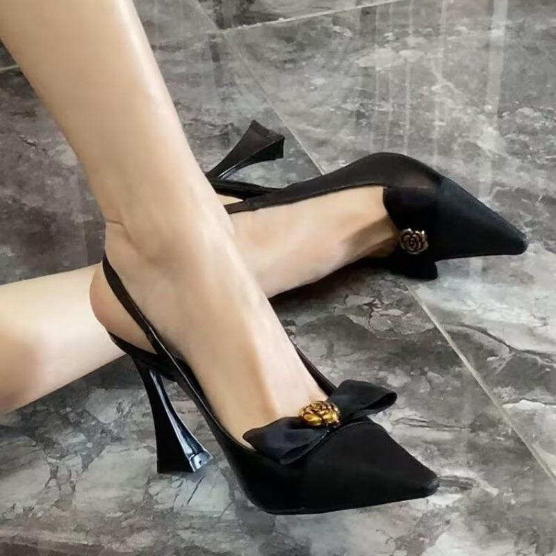 Fashion High Heels Women's Shoes Elegant Pointed Toe Woman Sandalias Bow Luxury Sexy Pumps 2025 New Designer Dress Fashion Zapatos Mujer
