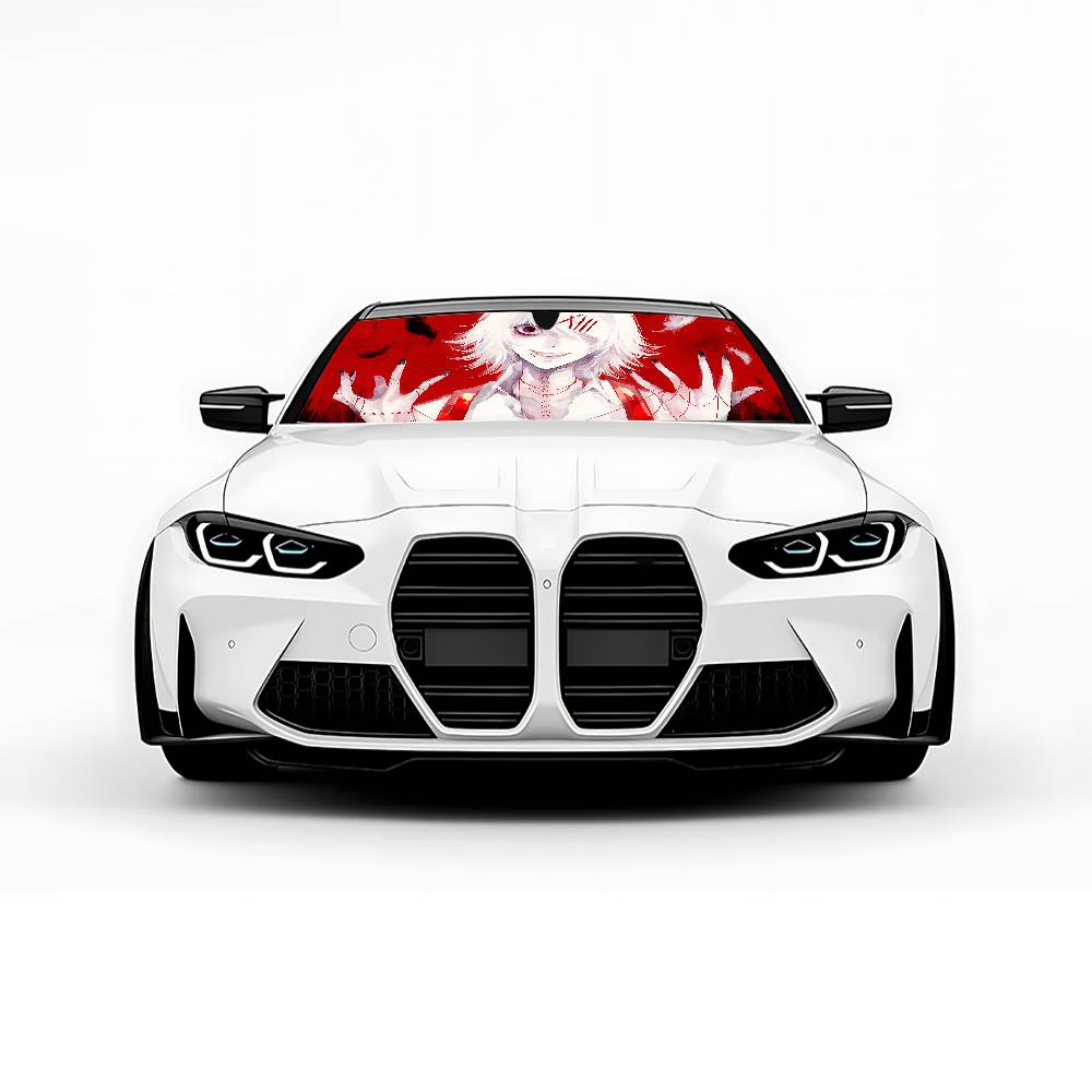 Anime T-Tokyo Ghoul Car SunShade Car Sunshade Covers Cover Universal Windscreen Folding Visor