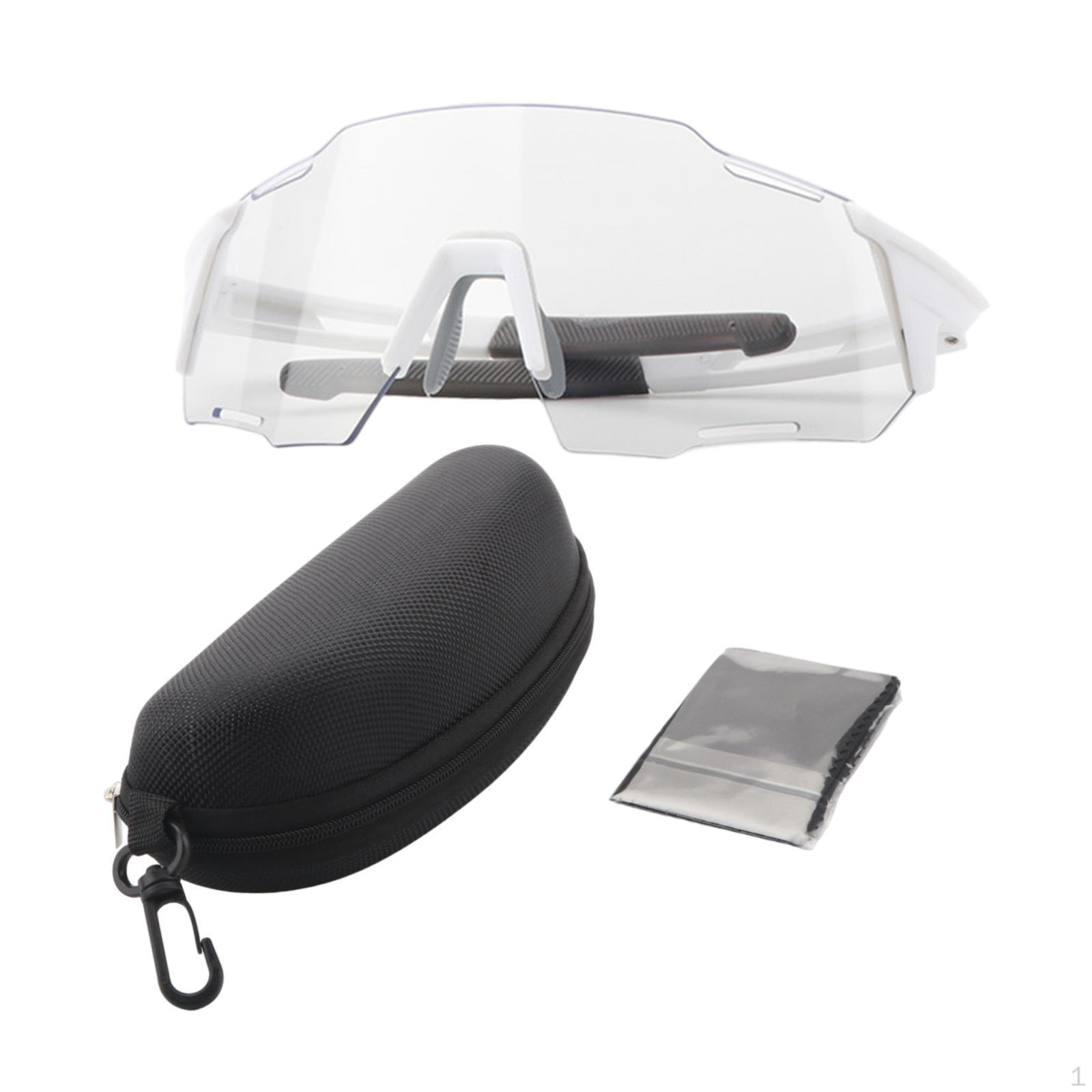 

Очки для езды на велосипеде Очки для верховой езды Практичные и удобные солнцезащитные очки для спорта white to gray