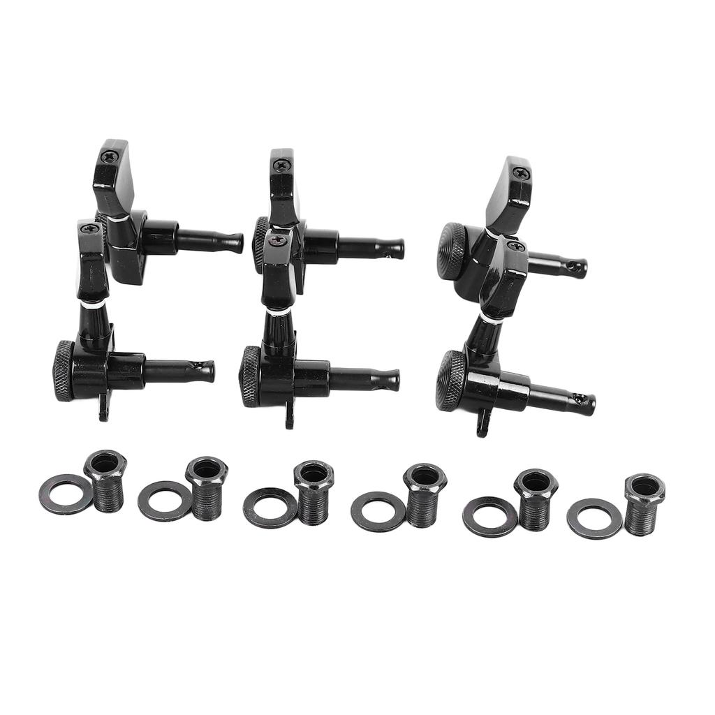 6PCS Guitar Locking Tuners Triangular Hd String Tuning Key Pegs NaMachine Hds Replacement 3 Right 3 Left