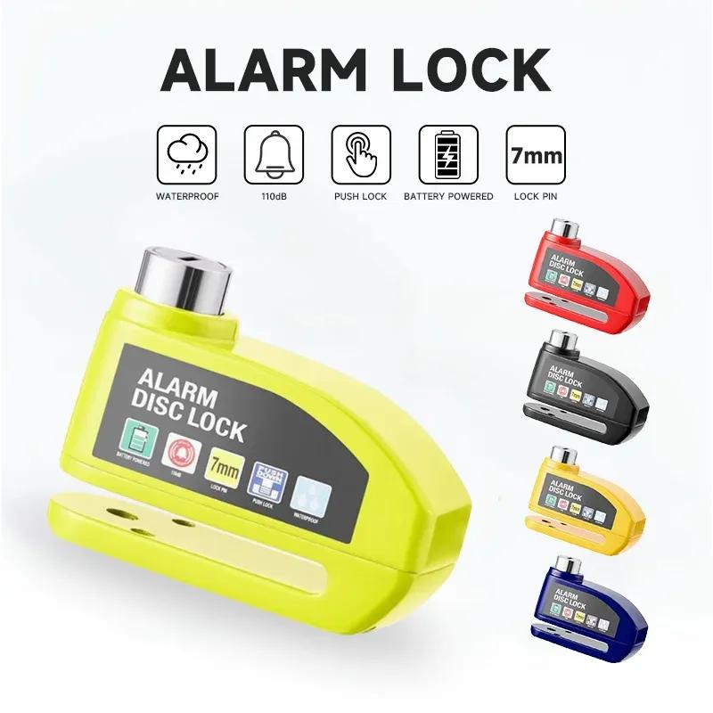 Electric Scooter Motorcycle Alarm Disc Lock Metal Waterproof Anti-theft Brakes Disc Lock Motorcycle Bicycles Scooter Bike Parts