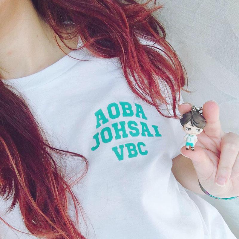 Haikyuu Aoba Johsai VBC Uniform T Shirt Unisex Kawaii Summer Tops Cartoon Karate Graphic Tees Unisex Harajuku 80175