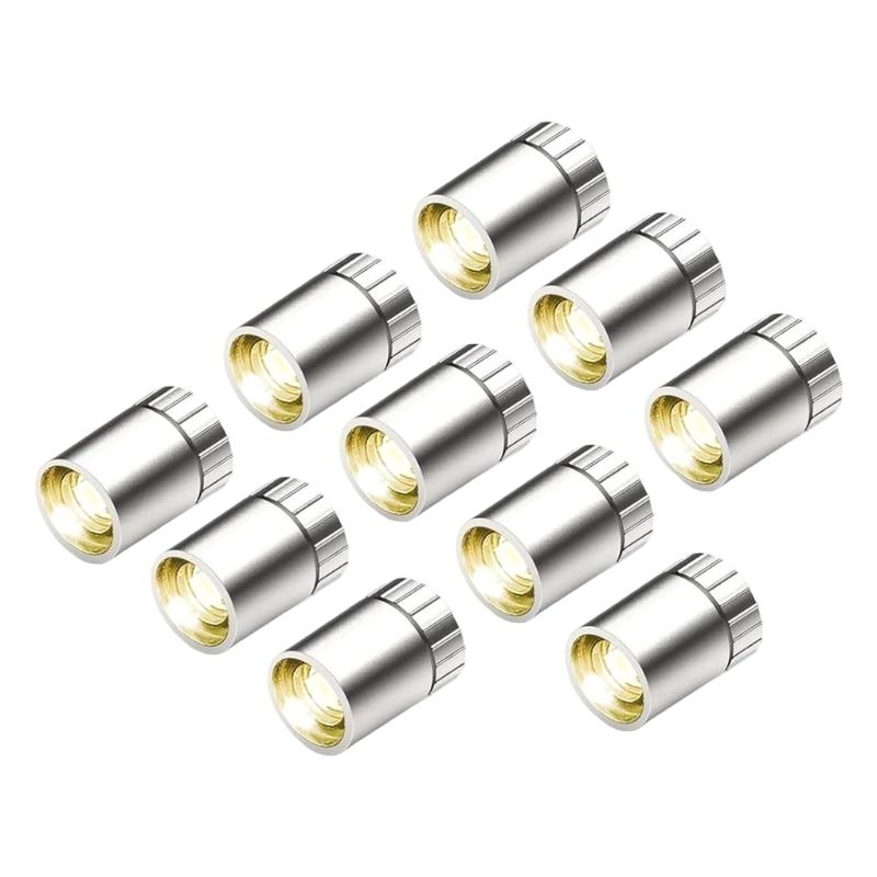 

10pcs Miniature LED Light Battery Powered For Various Dollhouses Crafting And Building Block Project Warm/White Lighting жовтий