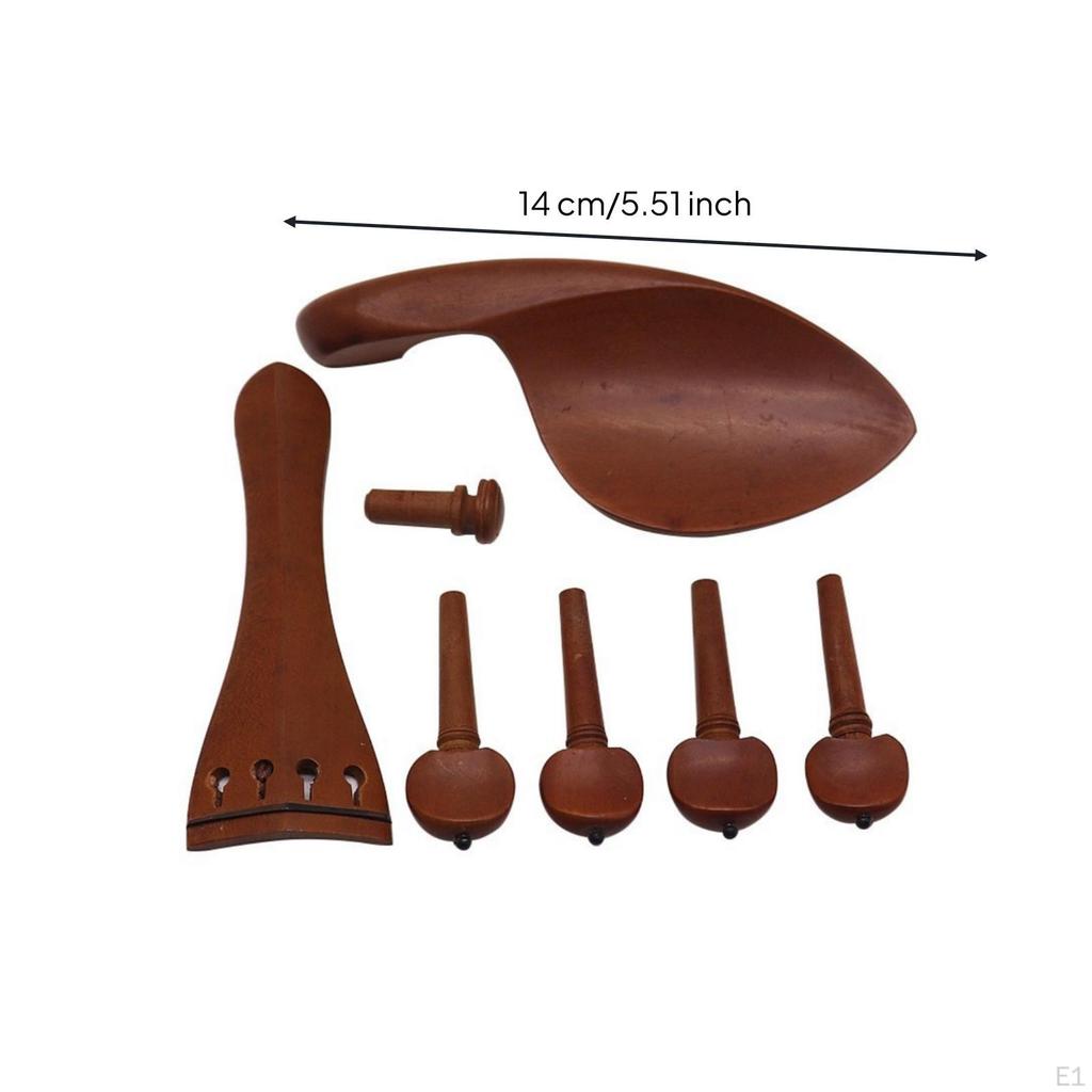 Violin Fitting Set Rosewood Accessory Replacement for Violinists, Luthiers, Instrument