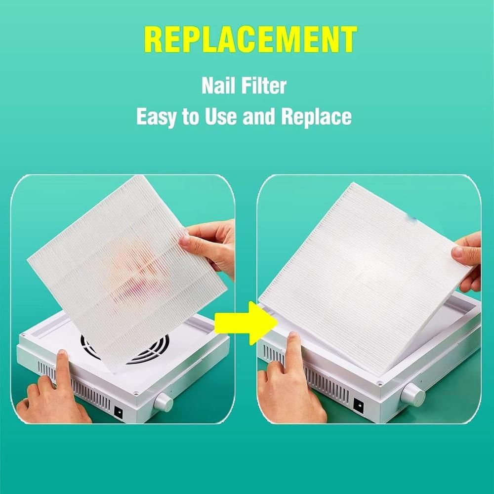 Reusable Nail Suction Machine Filter Dust Collection Filter  Professional Salon Use