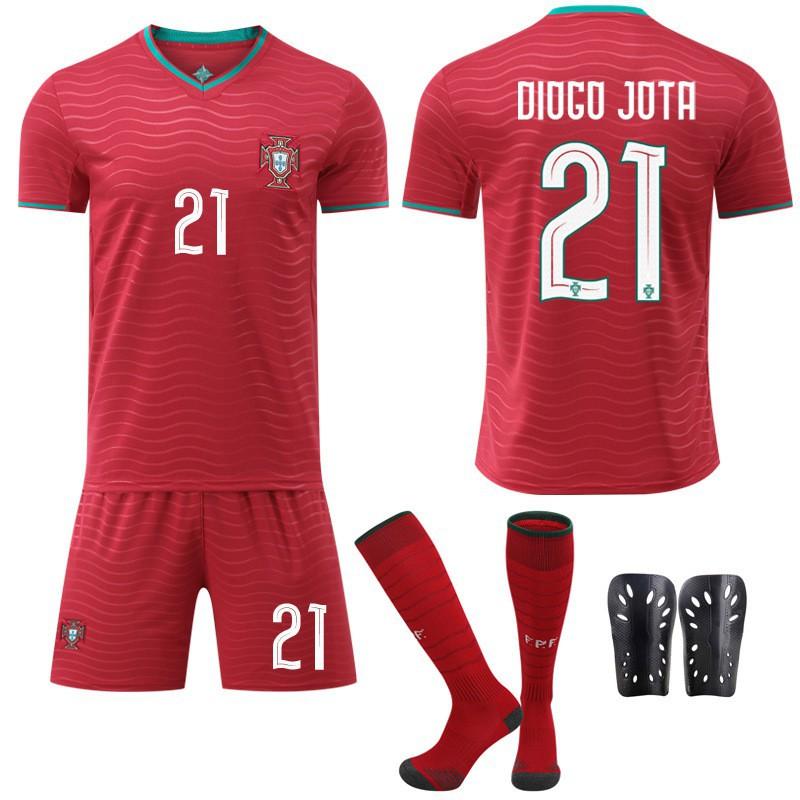 

World Cup No. 7 C Ronaldo Jersey Set 8B Fee Sports Team Uniform Jota Football Portugal Home Court #28