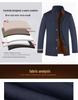 Men's Winter Warm Set: Cotton-Padded Jacket and Pants for Seniors – Fleece-Lined, Camel Down, Ideal for Dad or Grandpa.