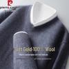 Pierre Cardin Men's 100% Wool V-Neck Pullover Sweater