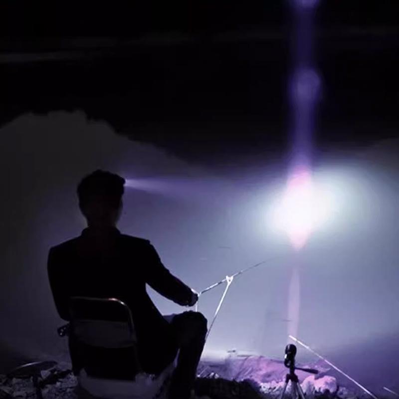 Wysokomocna wodoodporna latarka czołowa LED o dalekim zasięgu, ładowana przez USB, odpowiednia do biwakowania na świeżym powietrzu i noszenia