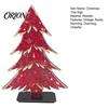 Desktop Xmas Party Centerpieces Rustic Christmas Tree Table Decoration, Vintage Wooden Standing Sign with Decor Base for Winter Home Office, Farmhouse