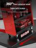 Drawer-Type Workshop Tool Cart: Three-Layer, Multi-functional Hand Cart & Storage Shelf for Car Repair.