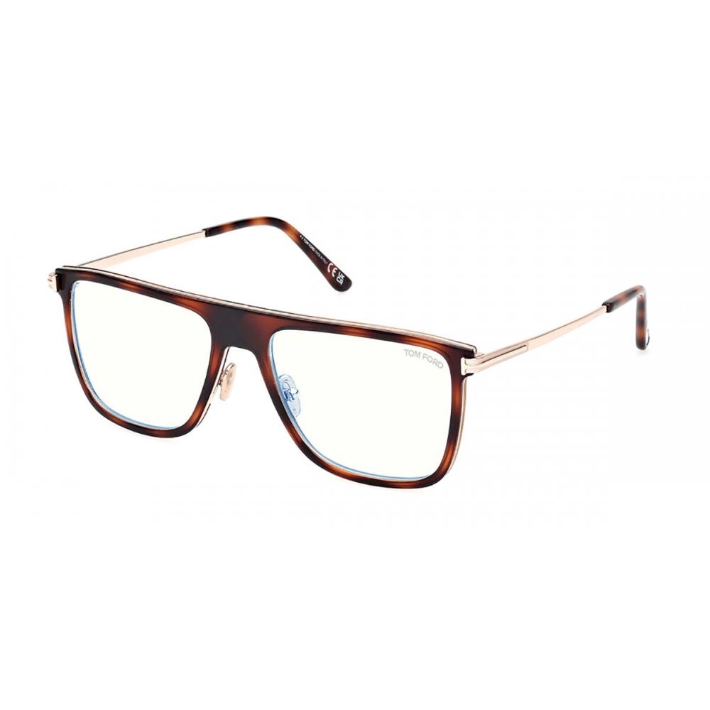 

Tom Ford Ft5944 B Blue Light Block 056 Men Eyeglasses Tortoise on Gold/55