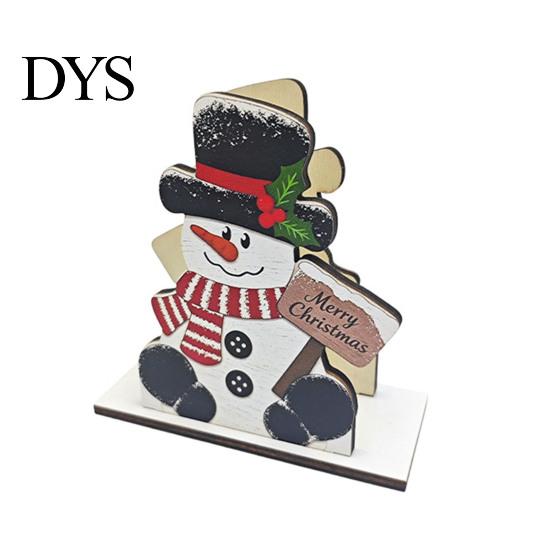 Christmas Gift for Family Napkin Holder Table, Wooden Santa Snowman Reindeer Tree Cocktail Vertical Tissue Dispenser Winter Holiday Parties, Farmhouse