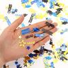 MARFOREVER Graduation Party Confetti, Class of 2025 Black Gold Blue Party Decorations Table Confetti for 2025 Graduation Theme Events Supplies