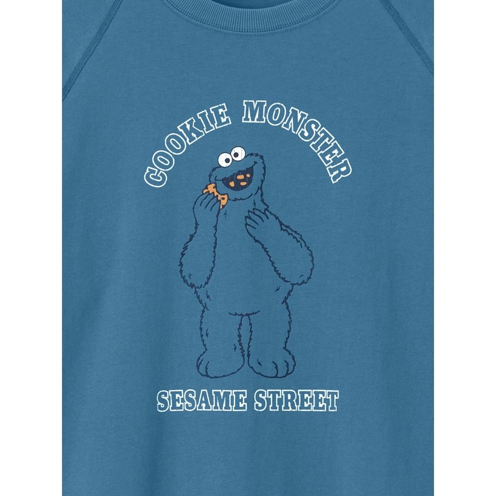 Gu By Uniqlo Sweat Tee  5 Sleeve  Sesame Street