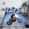 Cooles Motorrad Sport Bettwäsche Set 3D Gedruckt Motorradfahrer Polyester Bett Laken Bettbezug Mit Kissenbezug Bettwäsche