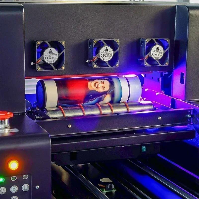 SIHAO A3 UV Flatbed Printer with Effect Varnish for Phone Cases, Metal, Glass, Bottles, Wood