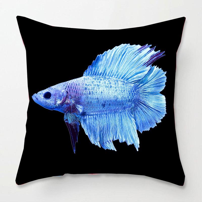 Tatami Bedside Square Pillow Animal Fish Print Pillow Case Home Sofa Pillow Cushion