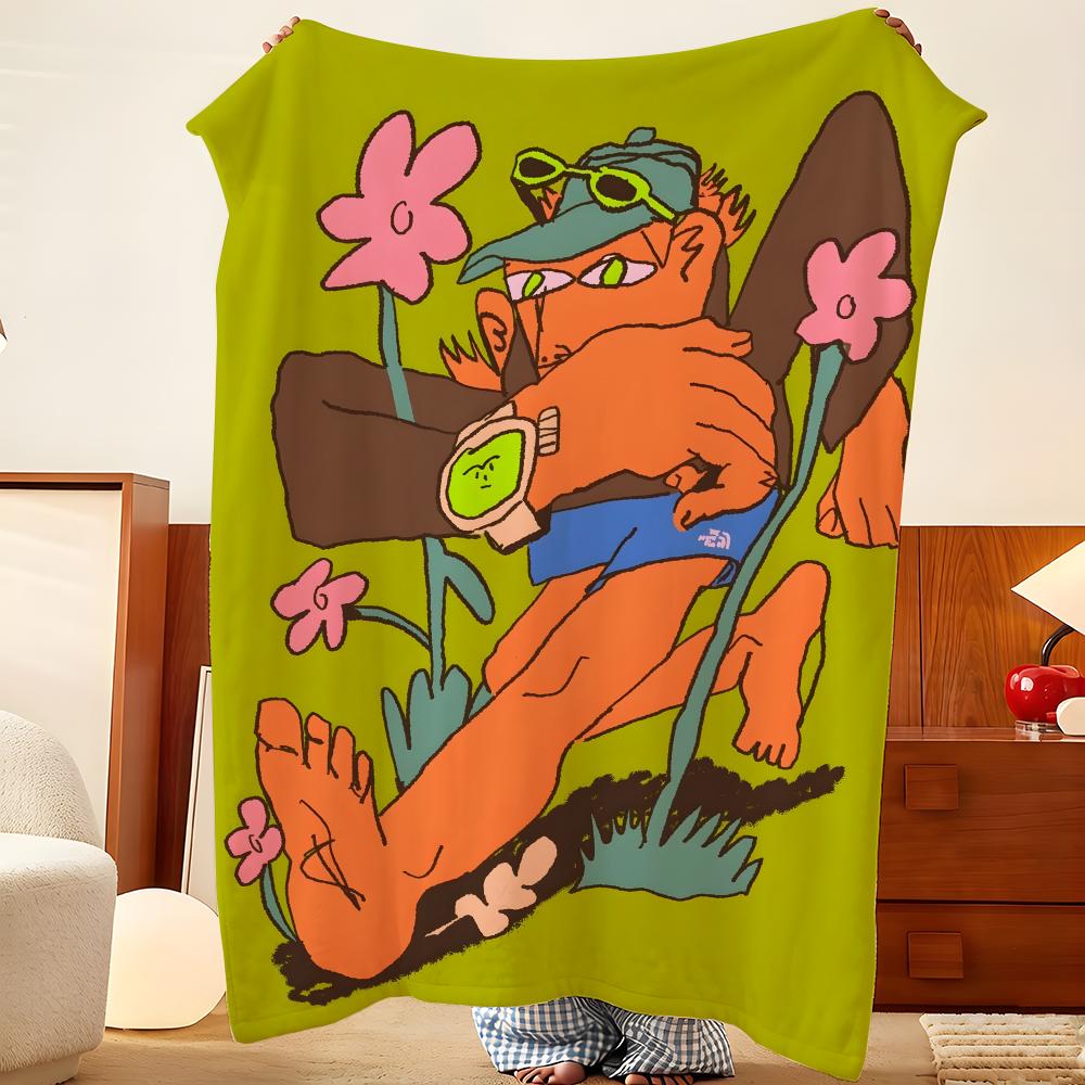 Artist D-Darren S-Shaddick Throw Flannel Throw Blanket, Lightweight Cozy, Durable Washable Cute Cool