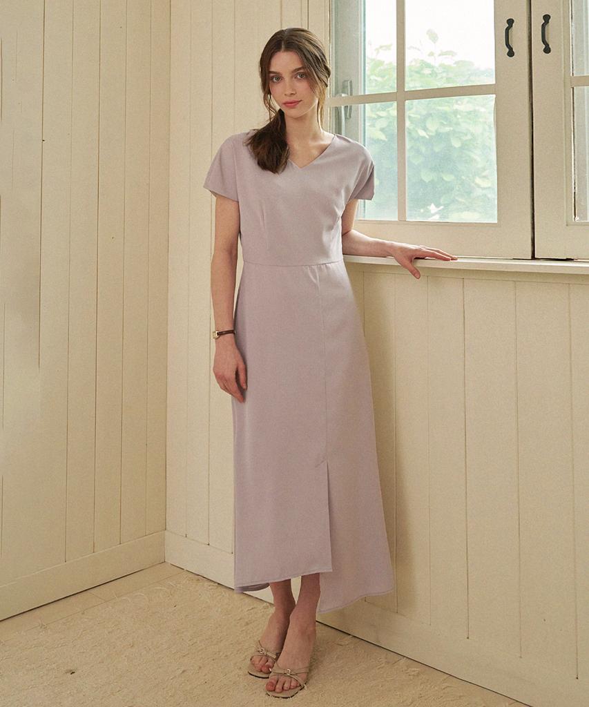 Micene Gaura Asymmetrical Slit Mermaid Long Dress