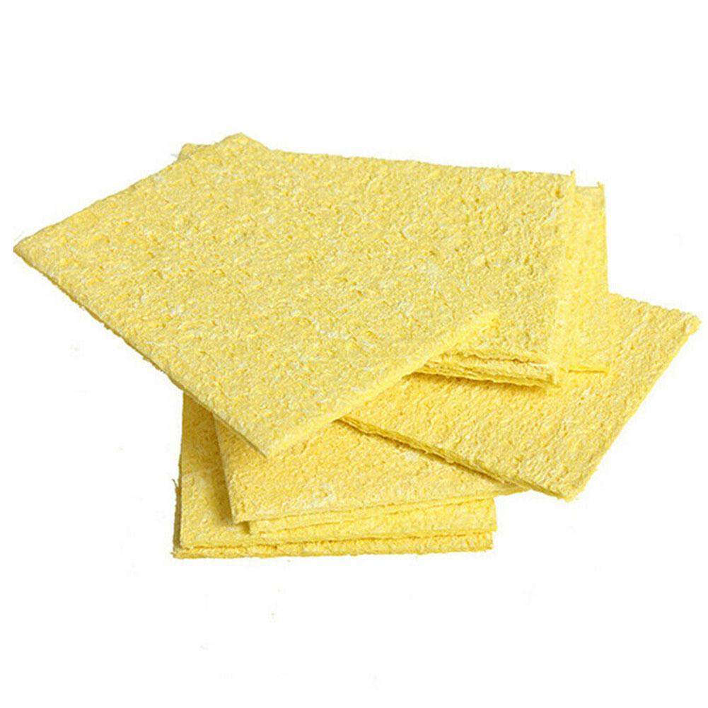 Equipment Soldering Iron Sponge Pads Solder Welding Workshop Yellow 100pcs Cleaner Cleaning High Quality Hot New
