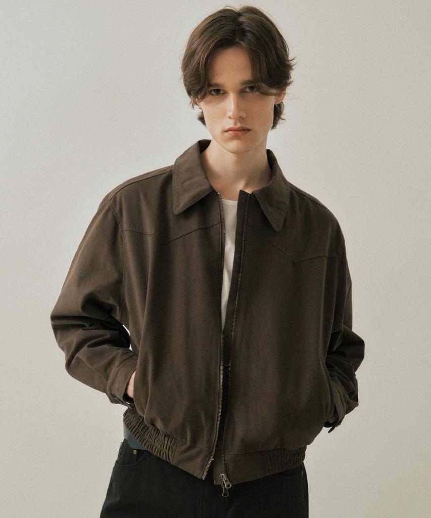 Wednesday Oasis Dust Western Trucker Jacket_Brown(W25-Ot07)