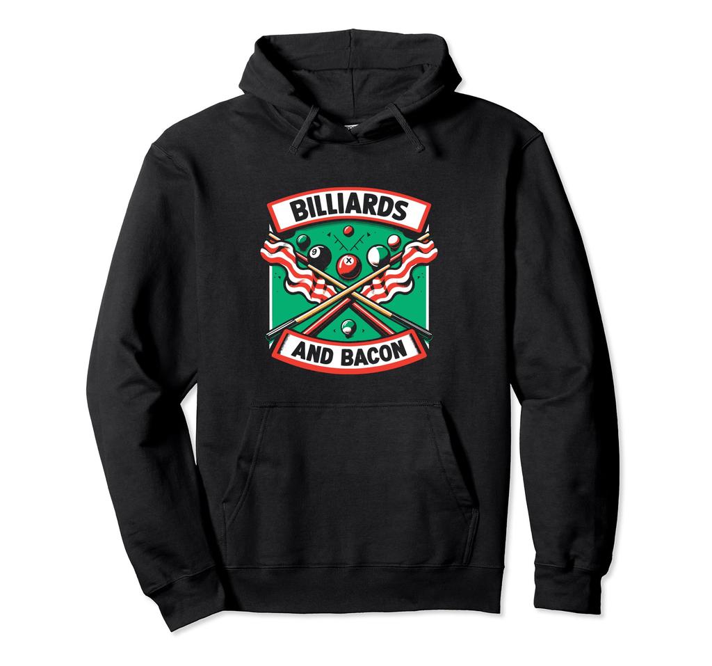 Billiards and Bacon Billiard Player Cue Sports Hoodie