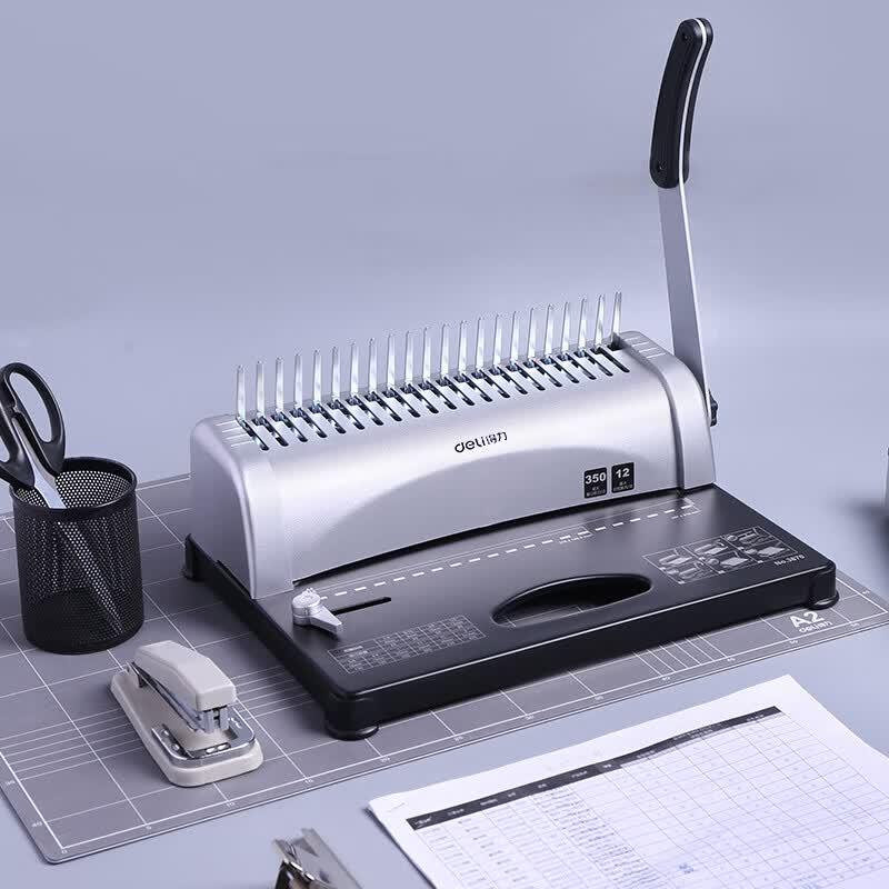 Deli Manual Coil Binding Machine CN plug (adapter included)