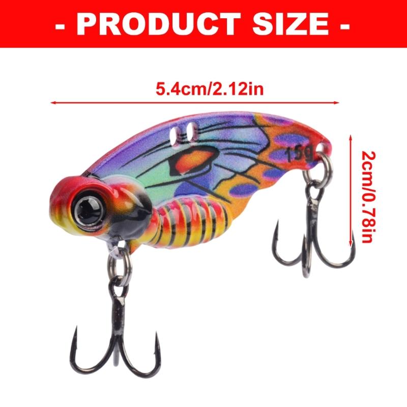 5Pcs Crankbait Metal Jig Spoon Lure VIB Vibration Spoon Spinner Balancers Spoon Fishing Lure Trolling Swimbait