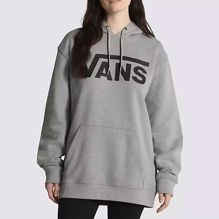 Vans American Vintage Letter Print Hooded Long Sleeve Loose Sweatshirt Unisex sweatshirt Gray VN0A456BADY