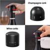 1pc Black Domestic Kitchen Sealing Red Wine Bottles Stoppers Mini Preservation Spin Leak Proof Wine Champagne Stoppers Cap